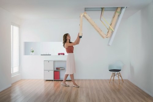 Ouverture de l'Escaliers escamotables Designo